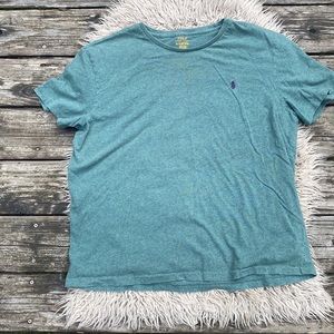 Polo by Ralph Lauren 🏇 T-Shirt sea foam grn w/ purple embroidered pony logo XL